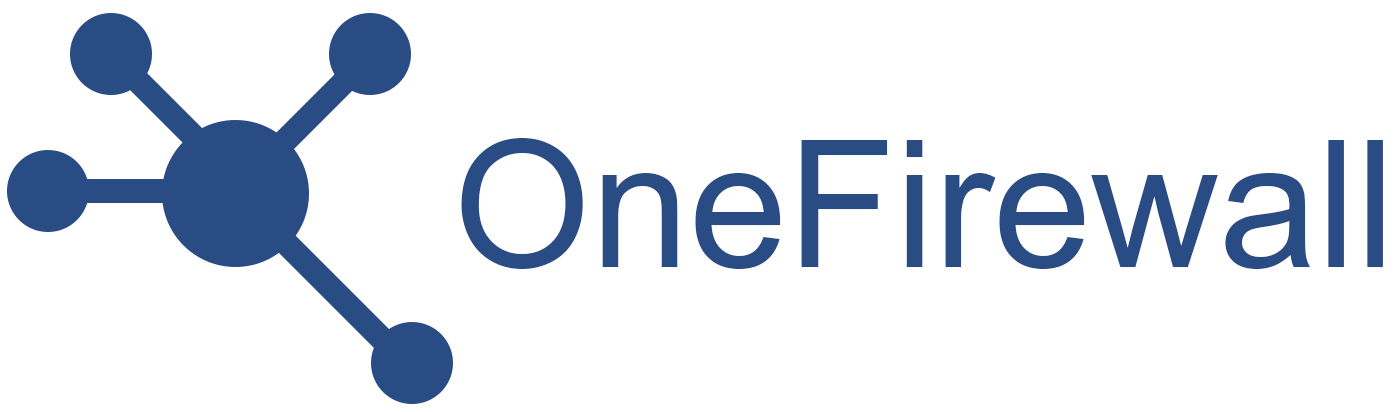 OneFirewall logo, white
